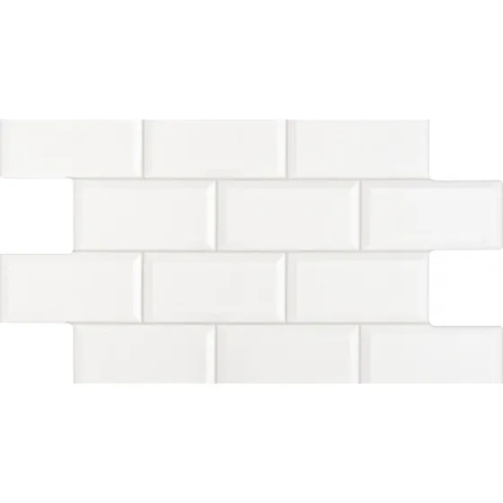 Cerámica Pared Ladrillo Blanco Encastre Subway 31x54  