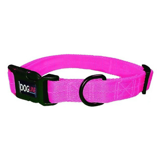 Collar Perro Nylon Dogline Mediano Rosa Tamaño Del Collar M Collar Perro Nylon Dogline Mediano Rosa Tamaño Del Collar M