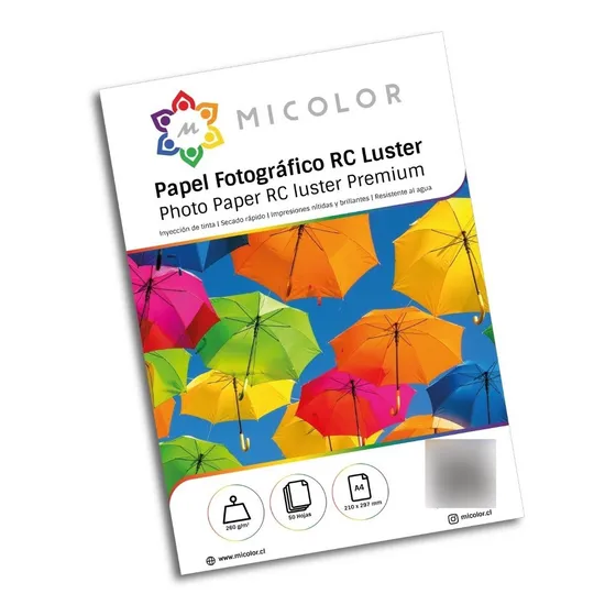 Papel Foto Premium Luster Rc A4 260g 20 Hojas