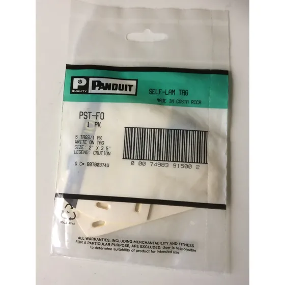 Pack De 5 Tarj. Rígidas.ident.cables F.o. Panduit-pst-fo