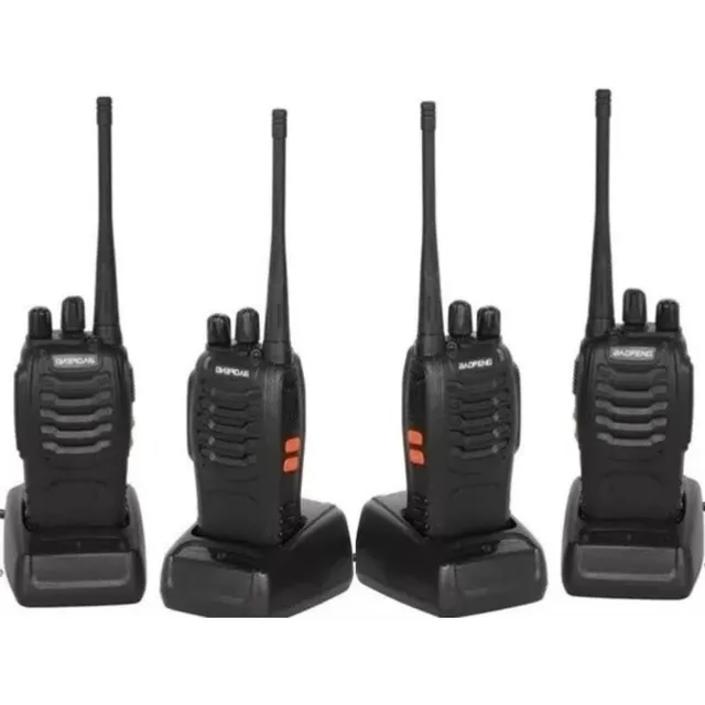 Radios X4 Walkie Talkie Baofeng 888s 16 Canales 5km Alcance