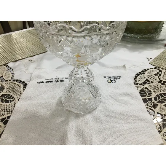 Bombonera Cristal Italiano 25 Cm, Diámetro 18 Cm