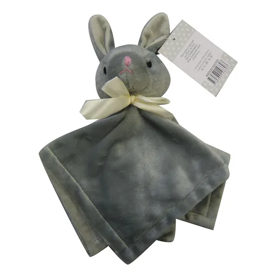 Manta De Apego Para Bebé 30 X 30 Cm Diseños Conejo Gris