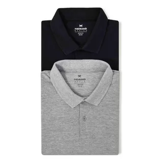 Kit Com 2 Camisas Polo BĂĄsicas Masculinas Hering Kit Com 2 Camisas Polo BĂĄsicas Masculinas Hering