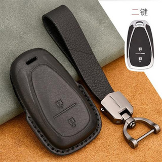 Capa De Couro Para Chave De Carro F 2 Btn Black Key A Capa De Couro Para Chave De Carro F 2 Btn Black Key A