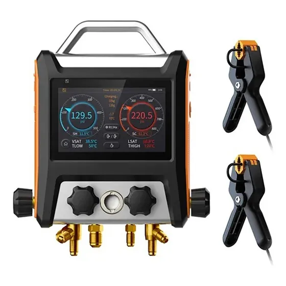 Juego Manometro 4 Vias C/vacuometro Ms-4000 Elitech