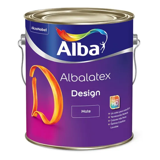 Albalatex Design Pintura Latex Interior 4 Lts Blanco Mate