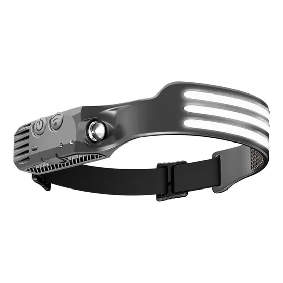 Linterna Vincha Minero Led Recargable Cabeza Usb Sensor