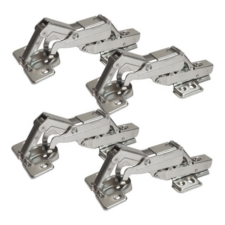 Kit 4 Dobradiças Reta 165 Graus Caneco 35mm Com Amortecedor Kit 4 Dobradiças Reta 165 Graus Caneco 35mm Com Amortecedor