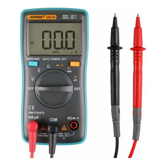 Multimetro Digital Mini, Voltaje Amperaje Resistencia