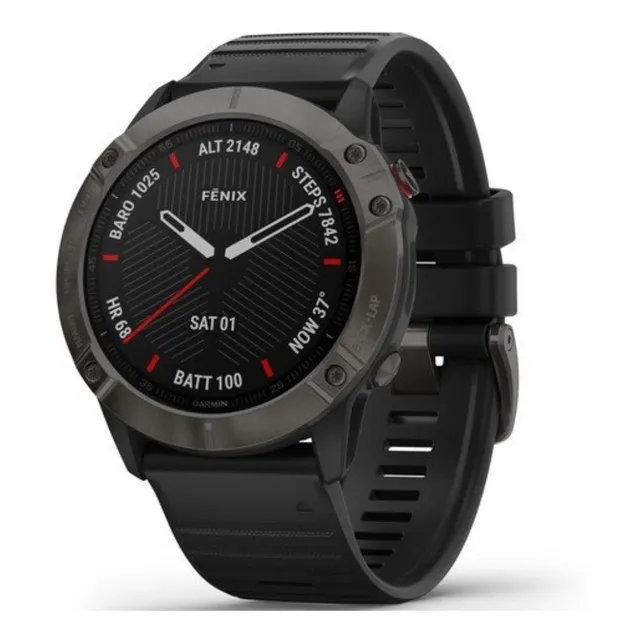 Garmin Fenix 6x Zafiro Correa Silicona Negro 51mm Reloj