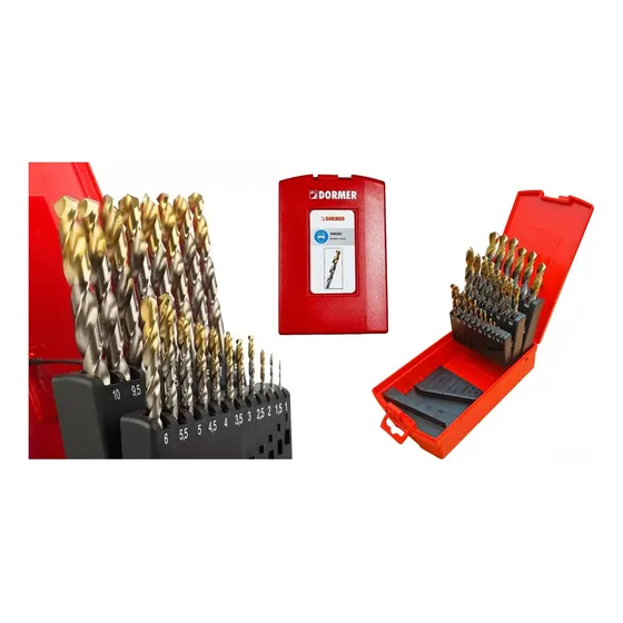 Juego Set Mechas Acero Rapido Titanio Dormer 1 A 13mm 25 Pz