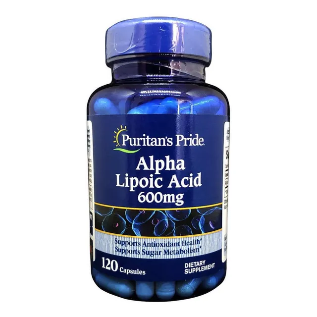 Ácido alfa lipoico 600 mg 120 cápsulas Puritan's - Antioxidante