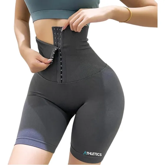 Short Licra Faja Athletics Con Gafetes Moldeadora Reductora