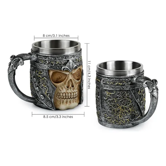 Taza Jarra De Acero Caballero Calavera Game Of Thrones 420ml