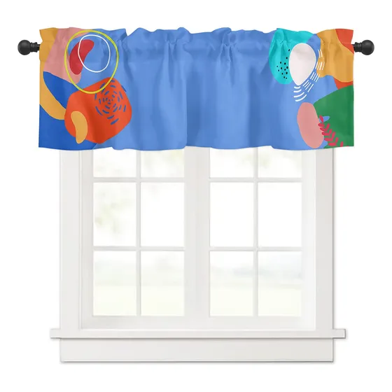 Cenefa Cortina Siglo Medio Para Ventana Sala Estar Moderno X