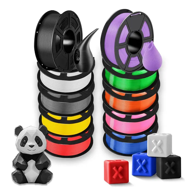 10pcs 3d Filamento 1,75 Mm De Precisión Dimensional Color Petg 10 Colores