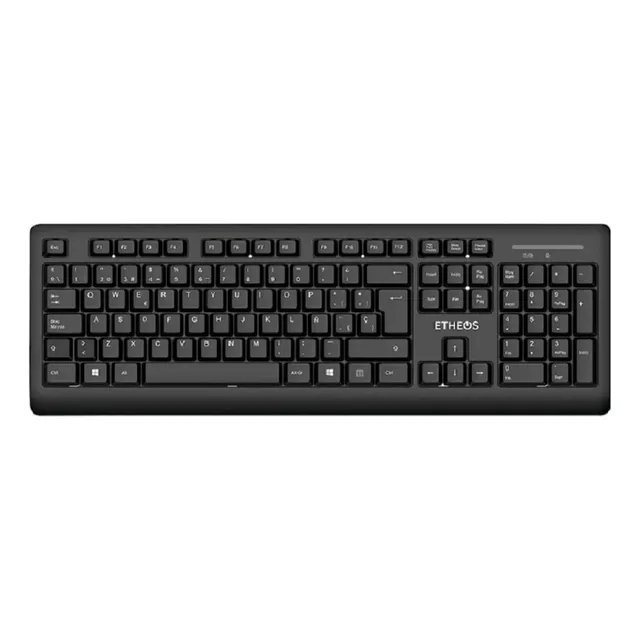 Teclado Inalambrico Negro Usb Oficina Etheos Qwerty Español Idioma Español Latinoamérica