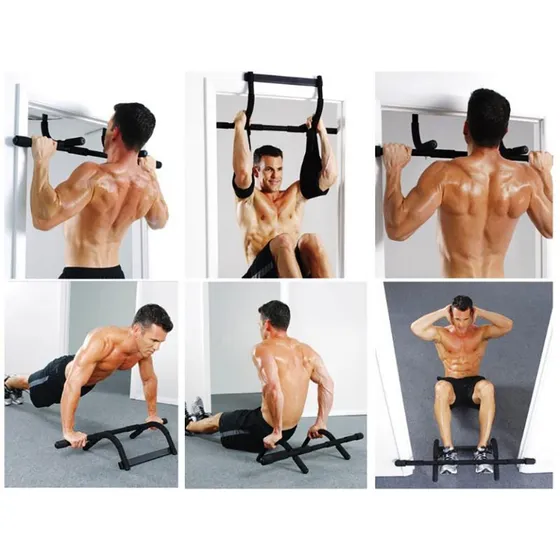 Barra de puerta fija paralela multifuncional Crossfit - Color plateado