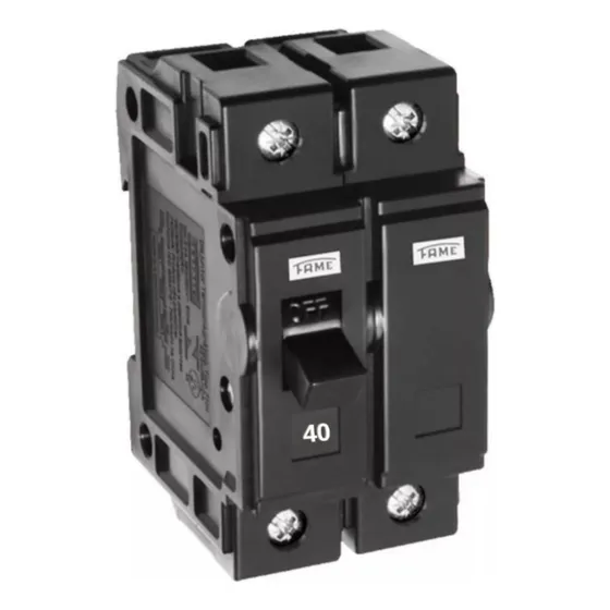 Disjuntor Nema Bipolar 10a,15a,20a,25a,40a,50a Preto