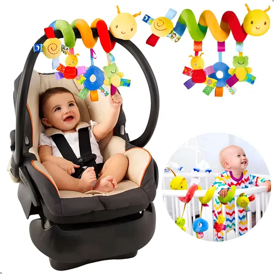 Brinquedo Mobile Centopeia Espiral Chocalho Berço E Carrinho