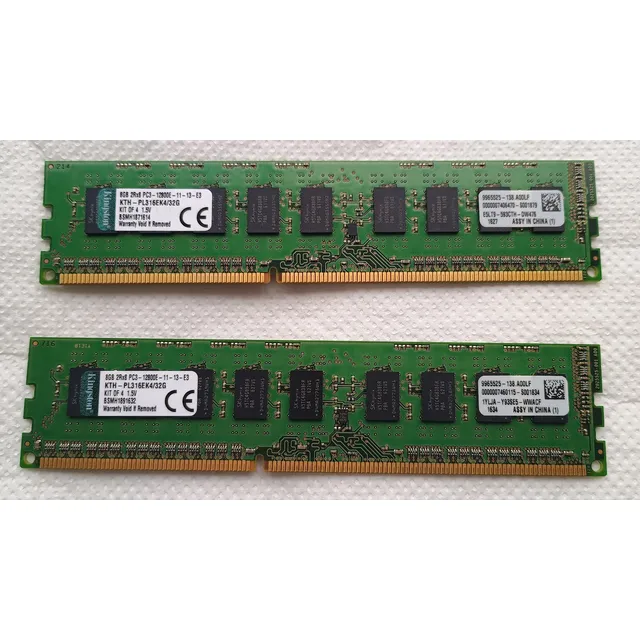 Kingston Memoria Ram 16gb (2x8gb) Ddr3 1600mhz Pc Desktop