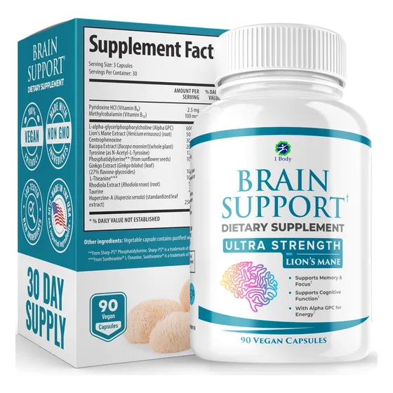 Suplemento Brain Support Focus 1 Body Con Alpha Gpc 90 Pasti