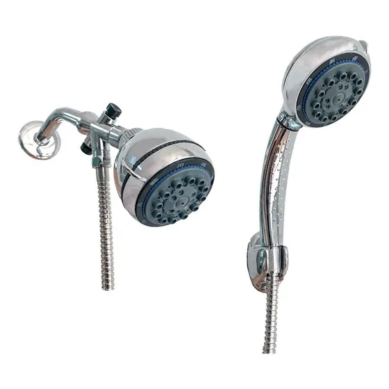 Set Regadera Con Telefono Abs Cromada Cuello 15cm Rs31 Meer