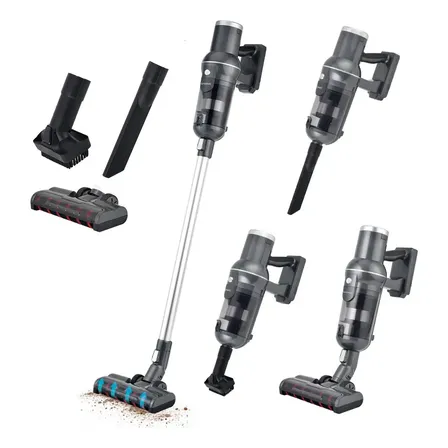 Aspiradora Inalambrica Gadnic 2 En 1 Vertical + De Mano 300W Motor BLDC Multiciclonica 3 Niveles 16KPa Bateria 25.9V 2000mAh Autonomia 37 Min Deposito