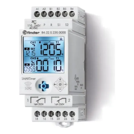 Temporizador Inteligente 110/240vca Dc 16a Finder 8402023000