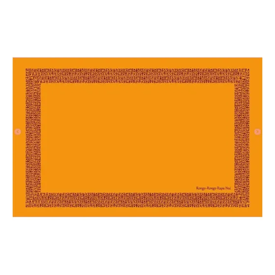Pareo Borde Rongo Rongo Naranjo / Negro 1,75x1,15mts