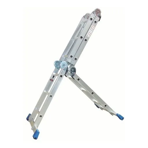 Escalera Multiposiciones Aluminio 12 Peldaños Con Charola