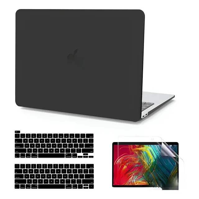 Funda +cubre Tecl Y Pant Para Macbook Pro 13 M1 M2.. Negro