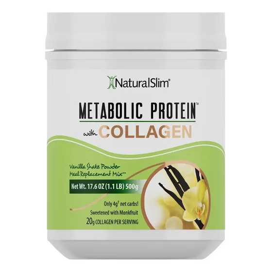 Proteina Whey Colageno Enzima Metabolic Protein Natural Slim Sabor Vainilla