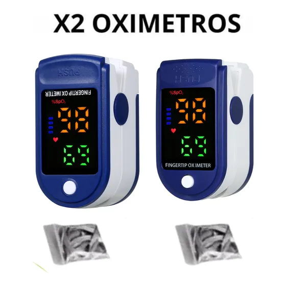 Oximetro Digital Pulso/saturacion/frecuencia Cardiaca Led X2