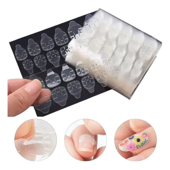 144 Gomas Adhesivas Press On Gel Pegante Para Uñas Postizas