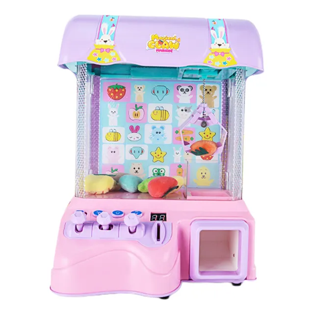 Mini Máquina De Garra Eléctrica Fun Play Light Rosado