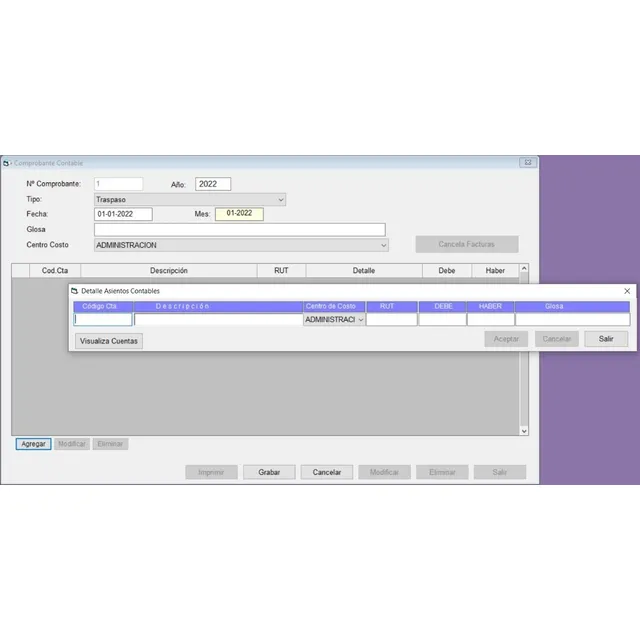 Sistema Contable, Software Contabilidad