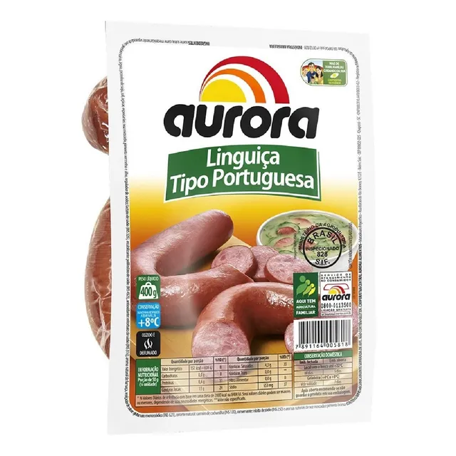 Linguiça Tipo Portuguesa 400g Mega Atacado