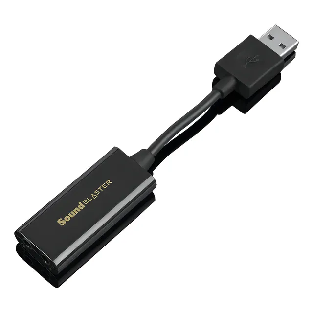 Tarjeta de sonido USB externa portátil Creative Play 3 para P2 Color Black