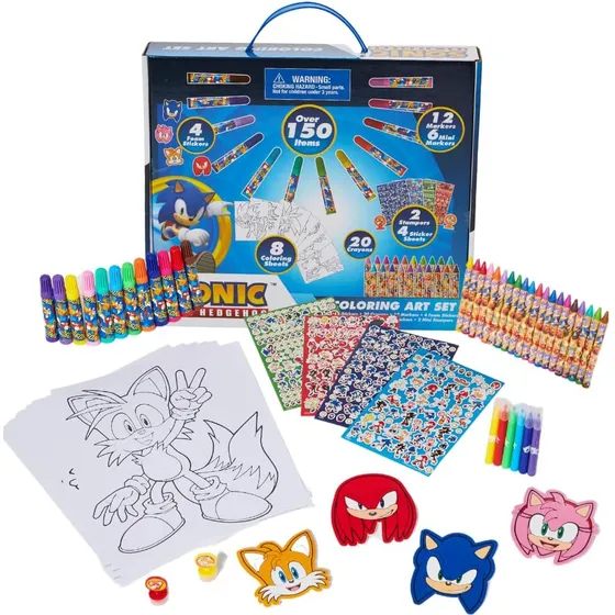 Set De Arte Para Niños Colorear Con Calcomanías Y Sellos