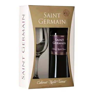 Kit Dia Dos Pais Vinho Saint Germain Caixa Com Taça Presente Kit Dia Dos Pais Vinho Saint Germain Caixa Com Taça Presente