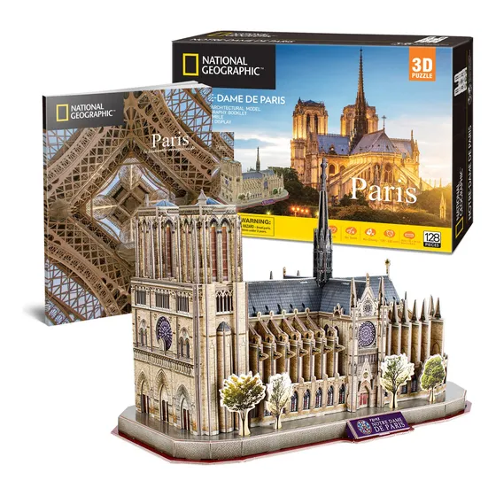 Rompecabezas 3d Notre Dame Paris Nat Geo Cubicfun