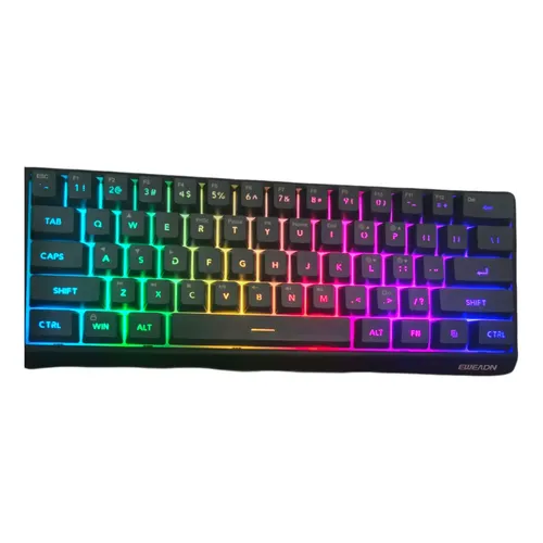 Teclado Gamer Semi-Mecânico Tomate USB RGB com 107 Teclas