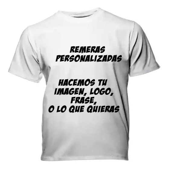 Remera Personalizada Con Tu Diseño - 100% Algodón Dtg