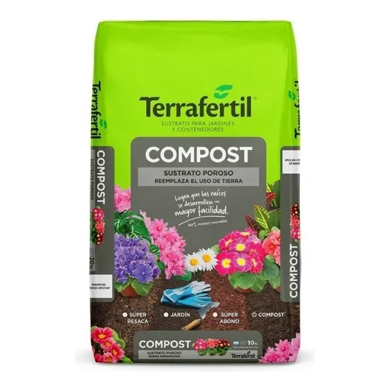 Compost Preparado Sustrato Poroso Terrafertil 50lts
