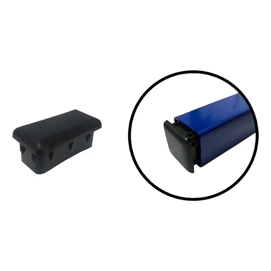 Ponteiras Internas Metalon 40x20mm - 500 Peças Cor Preto