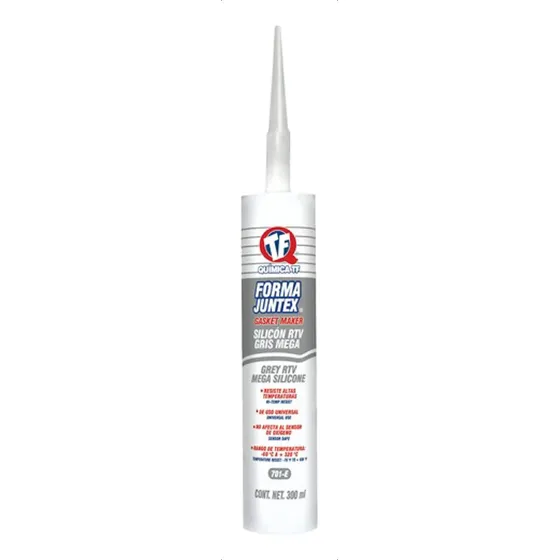 Silicon Automotriz Rtv Alta Temperatura Gris 300ml Tf 701-e
