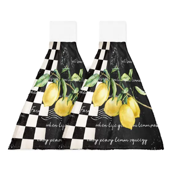 Kewadony 2 Toalla Mano Cocina Colgante Verano Tropical Limon