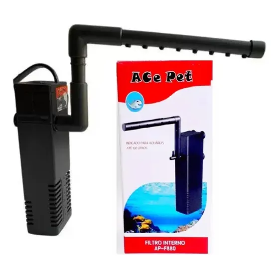 Filtro Interno C/ Bomba Submersa Ace Pet Ap-f880 100 Litros